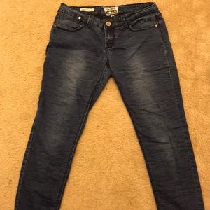 Hot Kiss Blue Jeans With Zebra Stripe Imprint